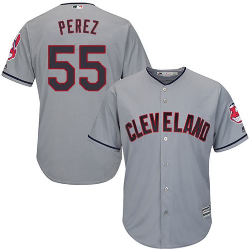 Indians #55 Roberto Perez Grey Road Stitched Youth MLB Jersey